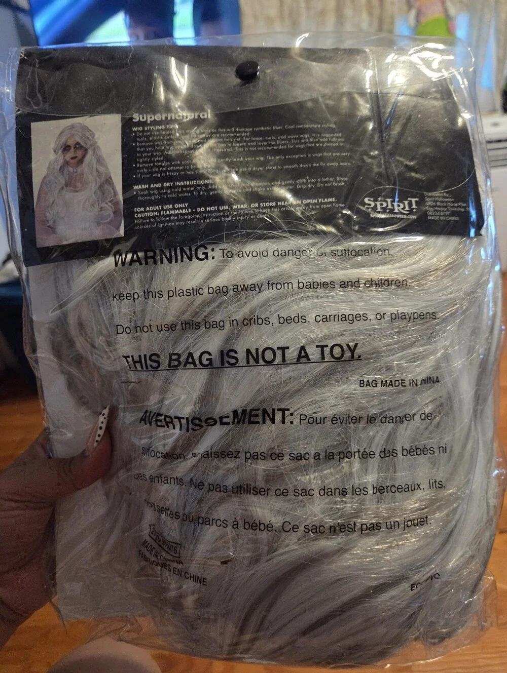 Supernatural Silver-White Wig (Halloween Costume)